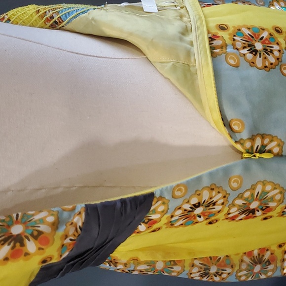 Moulinette Soeurs woman's yellow silk dress size 2 - Picture 11 of 17